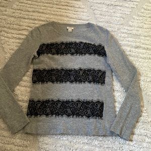 J Crew Grey and Black Sweater Size: XS
